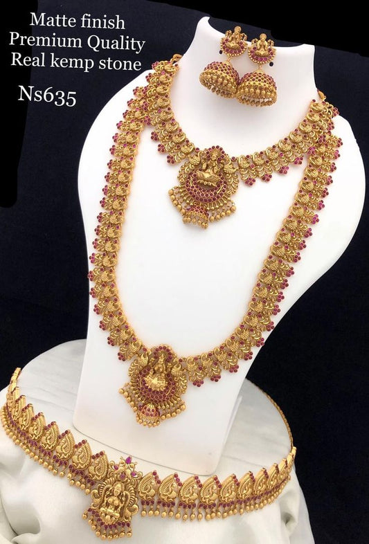 Naari Gold Finished Super Combo With Naari Designed Look Set